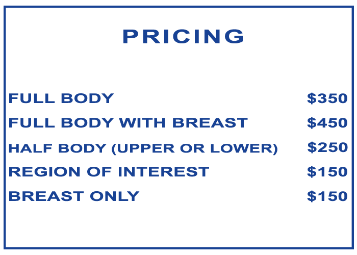 image of pricing chart